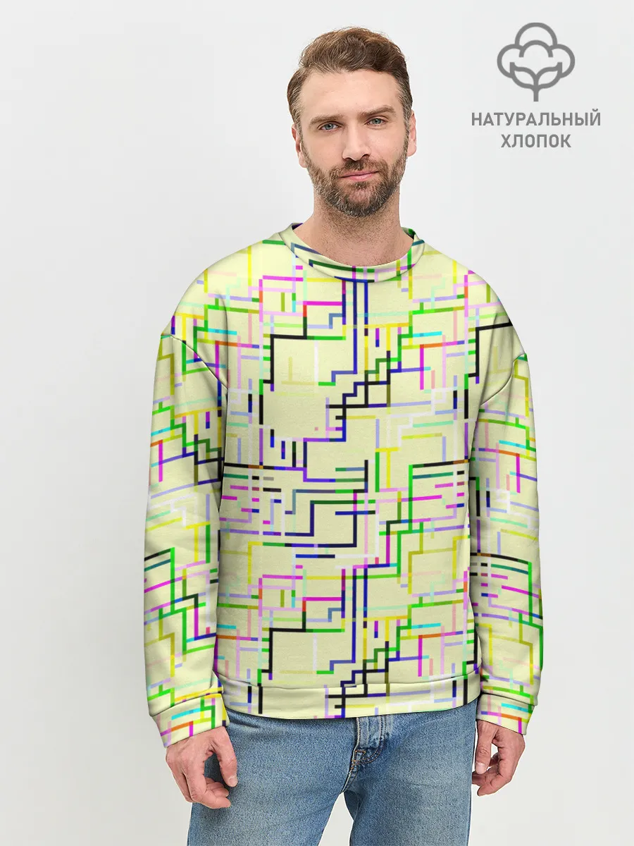Мужской свитшот базовый / Geometric Color