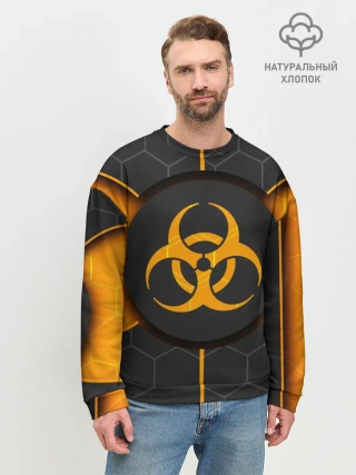Мужской свитшот базовый / ХИМИЧЕСКАЯ ОПАСНОСТЬ 3D