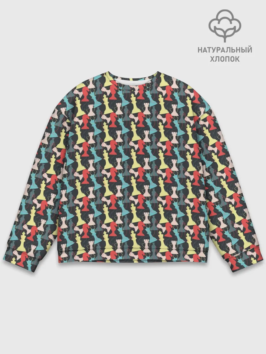 Мужской свитшот базовый / Шахматные Фигуры