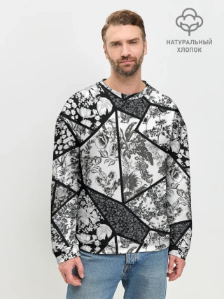 Мужской свитшот базовый / Цветочный Кинцуги / Kintsugi