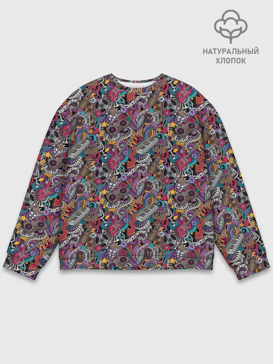 Мужской свитшот базовый / Музыкальные Инструменты