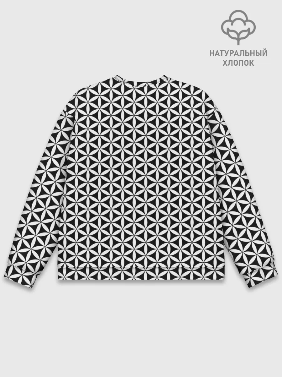 Мужской свитшот базовый / Цветок Жизни