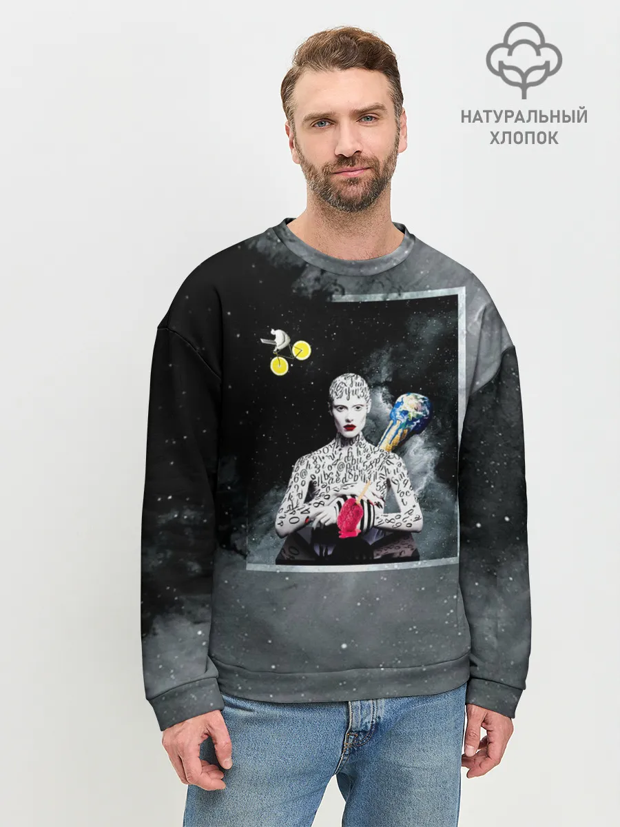 Мужской свитшот базовый / Космос / Абстракция