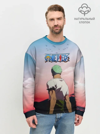 Мужской свитшот базовый / Ророноа Зоро эпичный One Piece