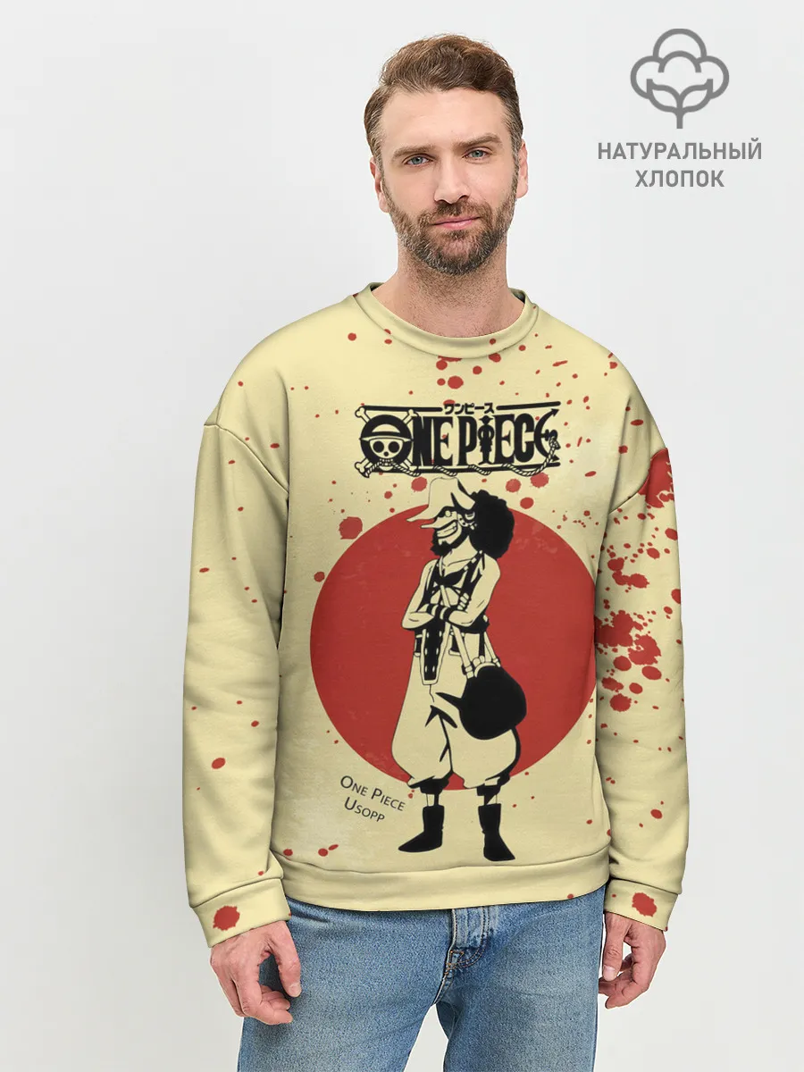Мужской свитшот базовый / Усопп One Piece. Большой куш