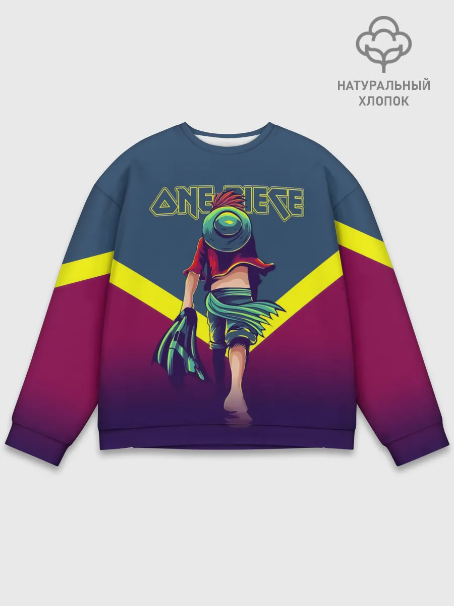 Мужской свитшот базовый / Луффи One Piece. Большой куш