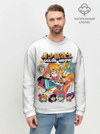 Мужской свитшот базовый / Sailor Meow