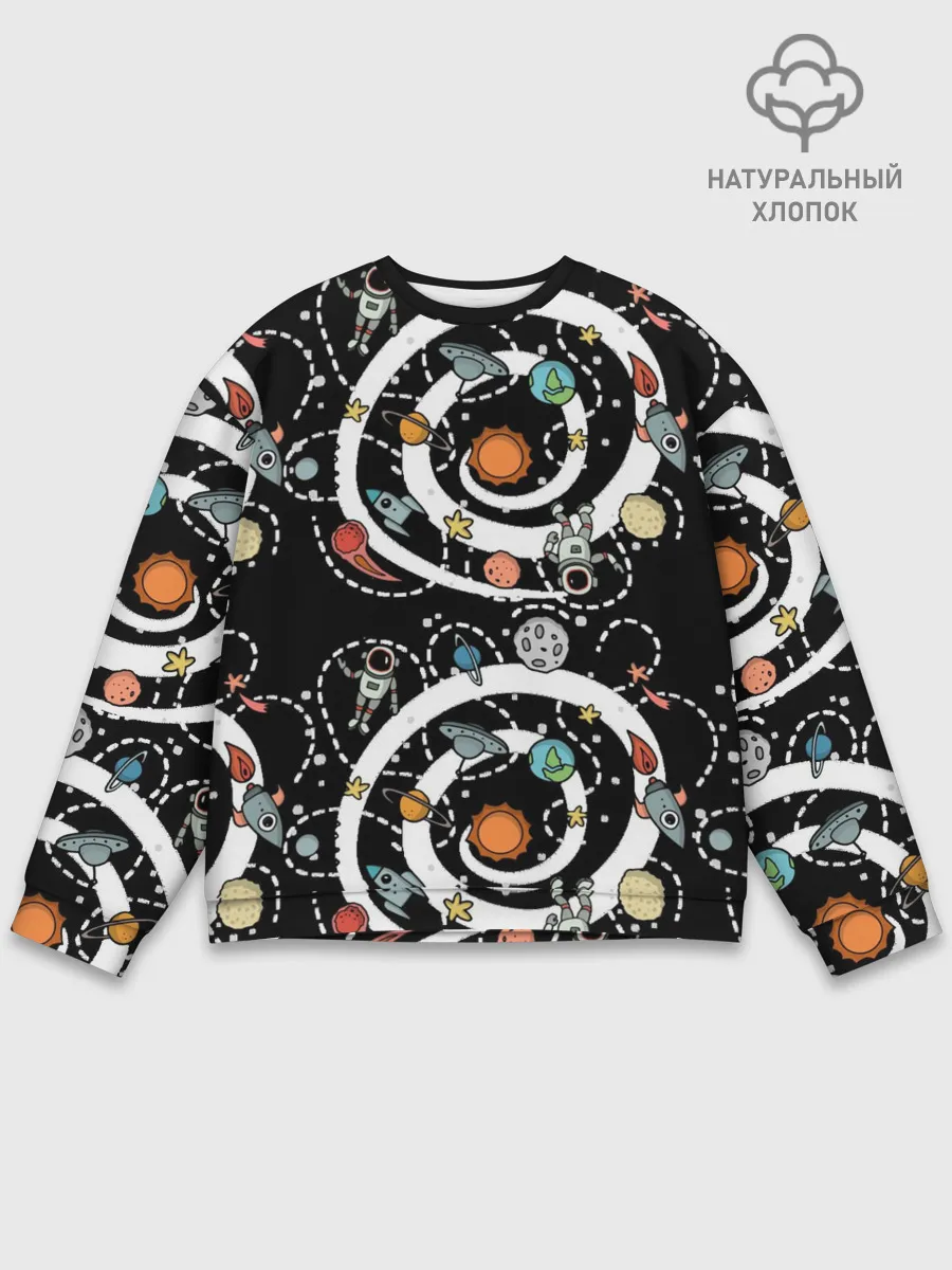 Мужской свитшот базовый / Космический астронавт