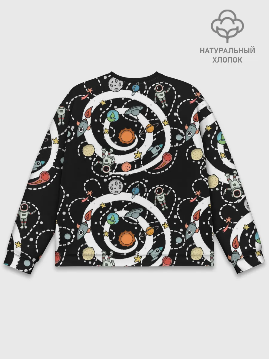 Мужской свитшот базовый / Космический астронавт