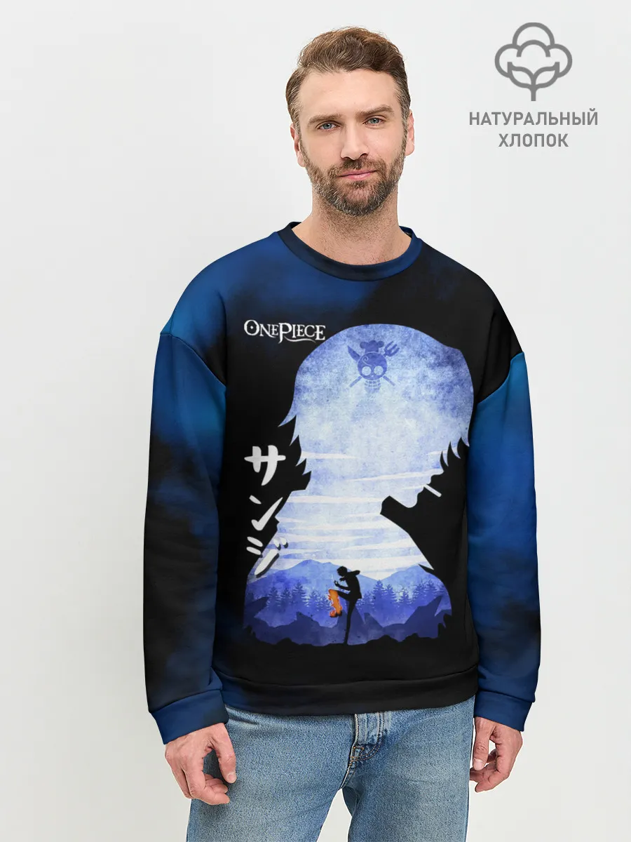 Мужской свитшот базовый / Винсмок Санджи | One Piece