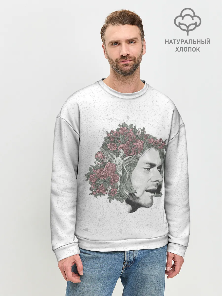 Мужской свитшот базовый / Цветы в волосах