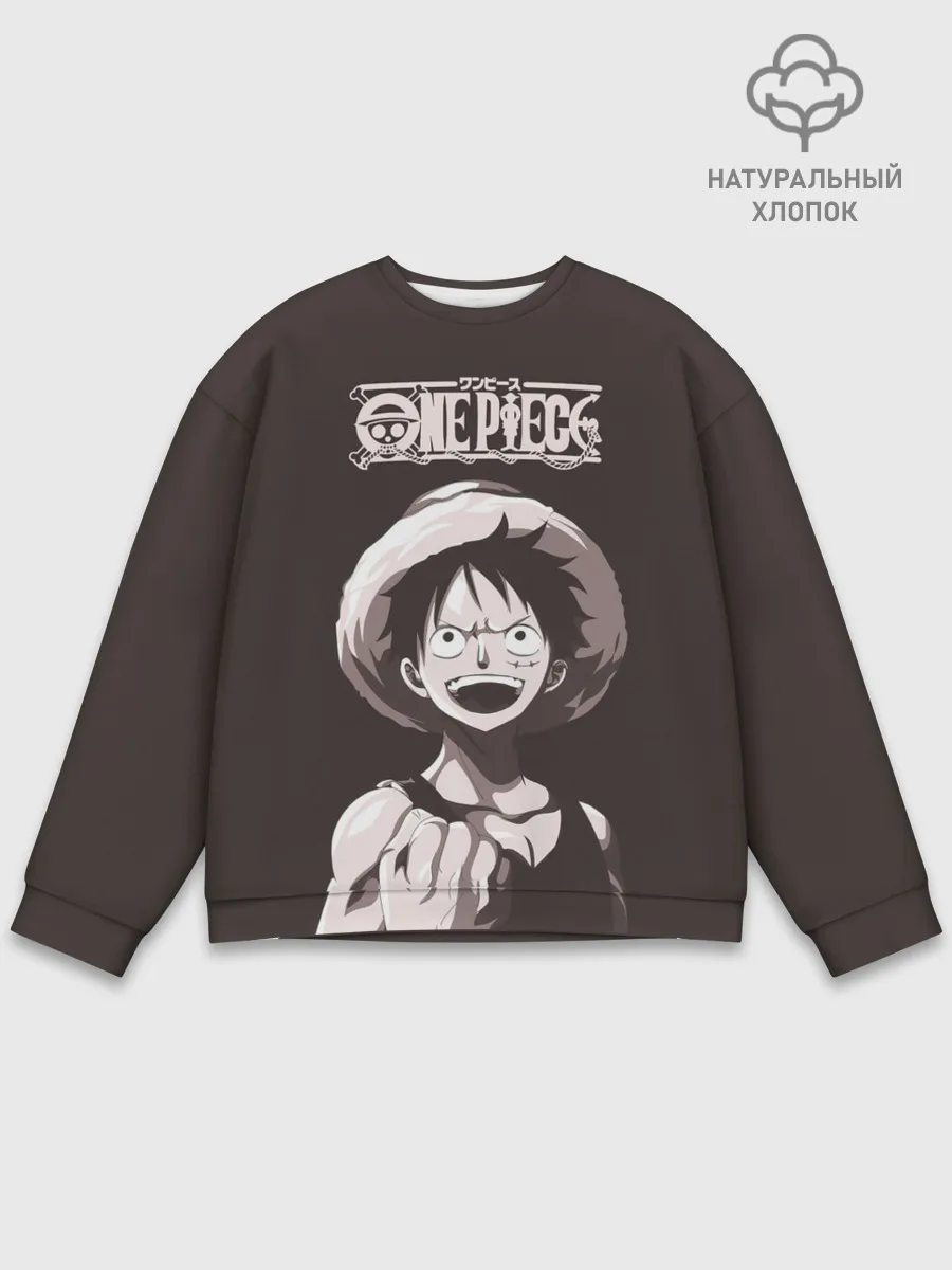 Мужской свитшот базовый / One Piece | Манки Д. Луффи