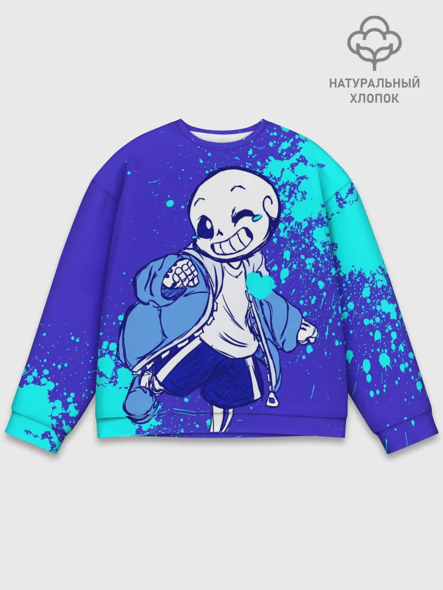 Мужской свитшот базовый / UNDERTALE SANS BLUE