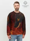 Мужской свитшот базовый / ОГНЕНЫЙ ВОЛК, 3d