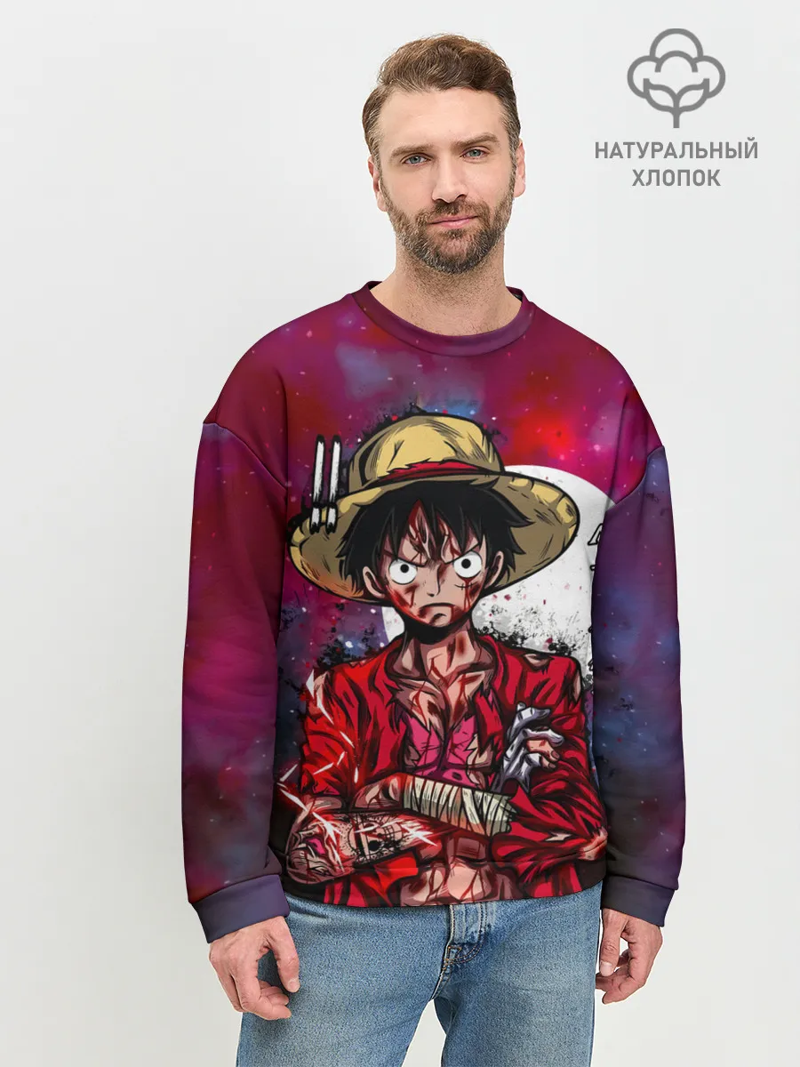 Мужской свитшот базовый / Луффи One Piece. Большой куш