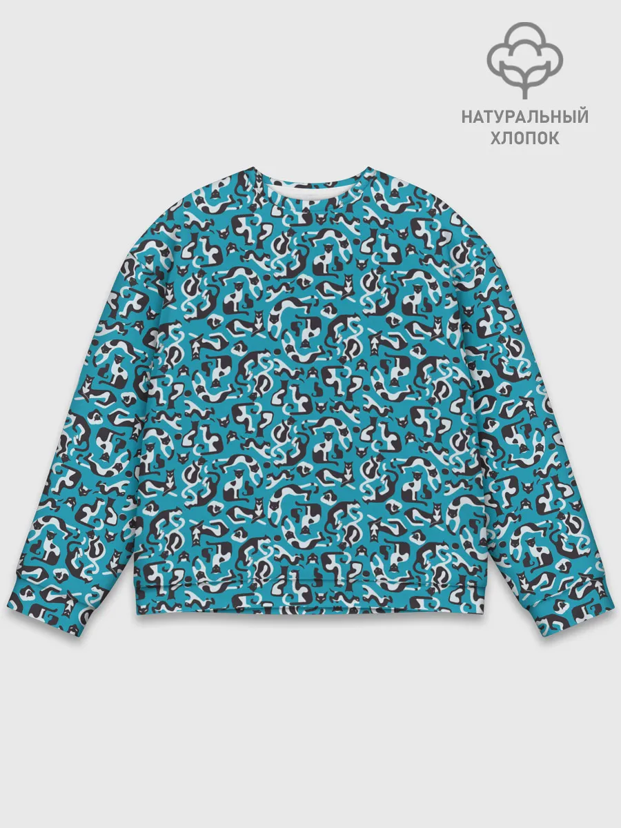 Мужской свитшот базовый / Котики