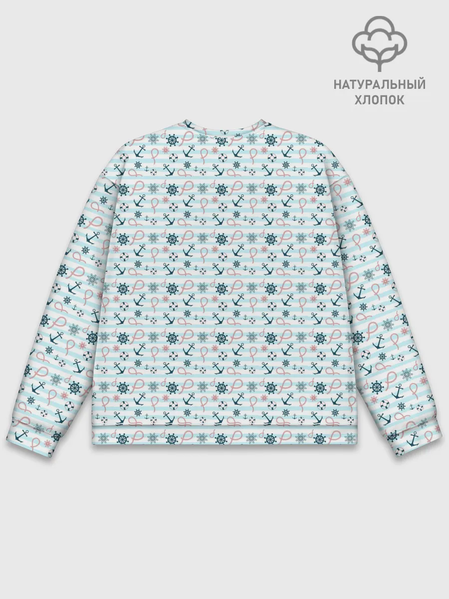 Мужской свитшот базовый / Морской фон