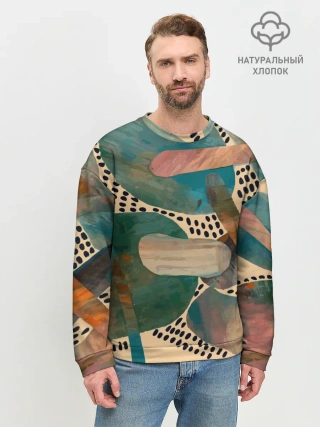 Мужской свитшот базовый / Birches and fields