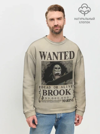 Мужской свитшот базовый / Брук в розыске | One Piece