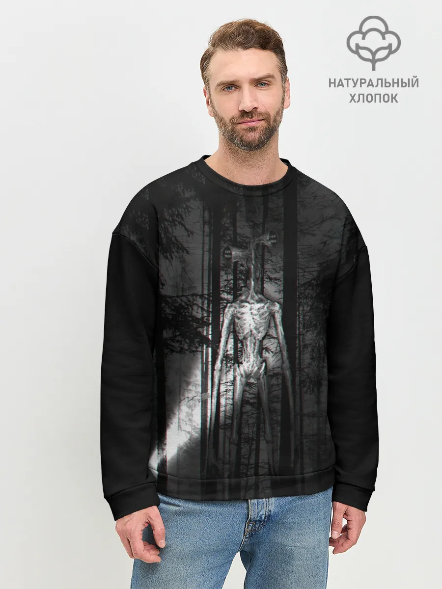 Мужской свитшот базовый / СИРЕНОГОЛОВЫЙ GLITCH