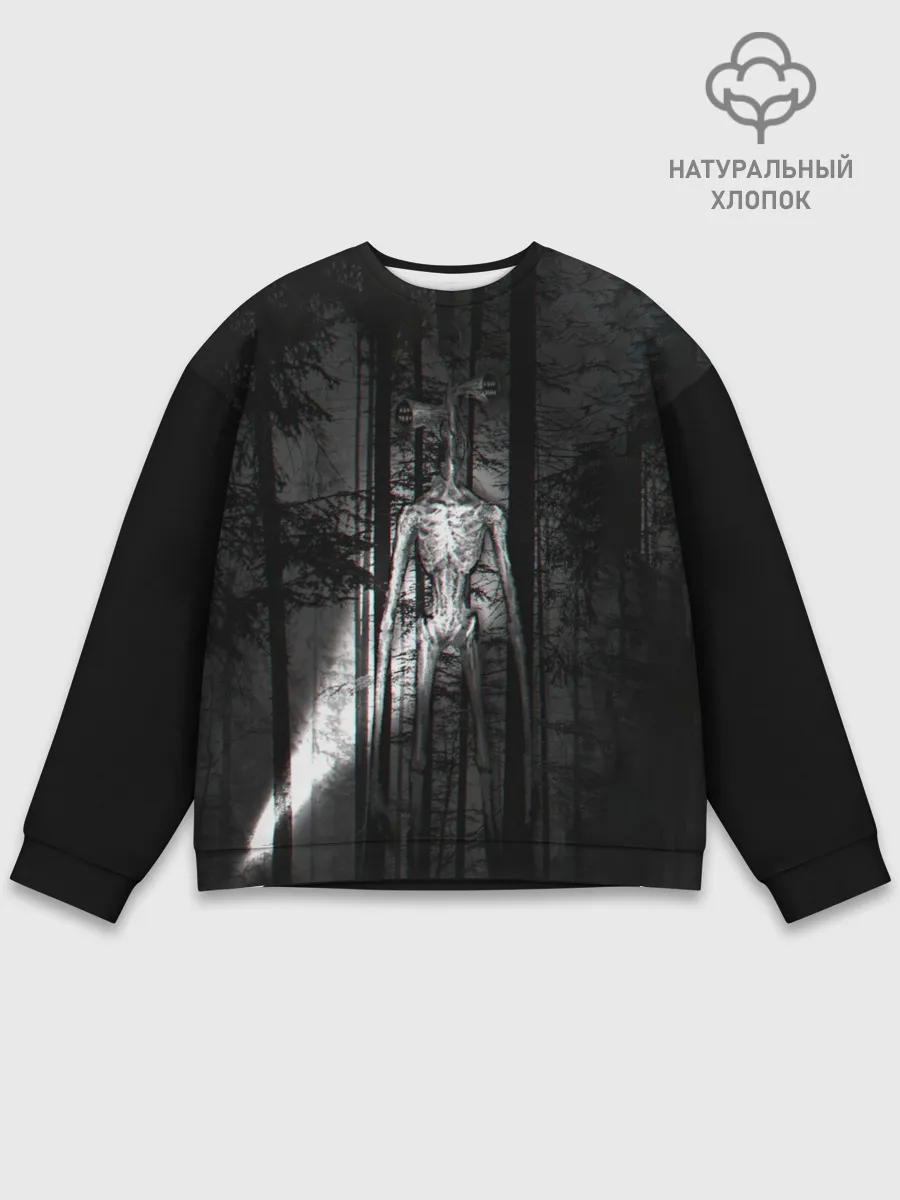 Мужской свитшот базовый / СИРЕНОГОЛОВЫЙ GLITCH