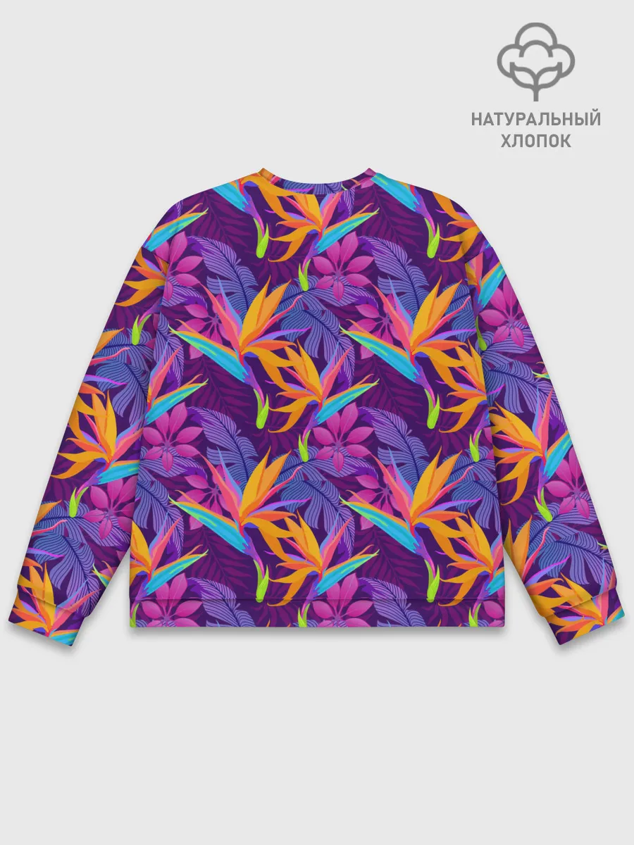 Мужской свитшот базовый / Тропические листья