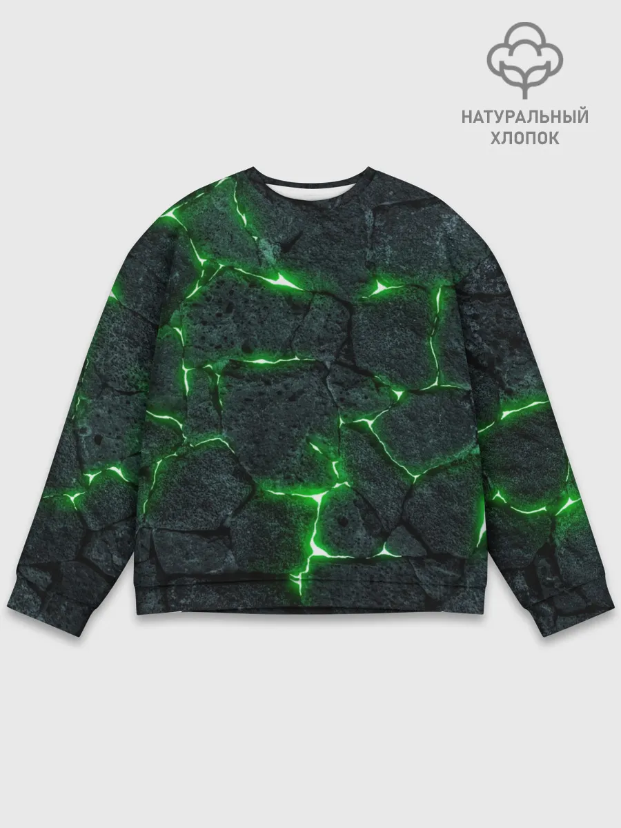 Мужской свитшот базовый / ЗЕЛЁНОЕ ИЗЛУЧЕНИЕ