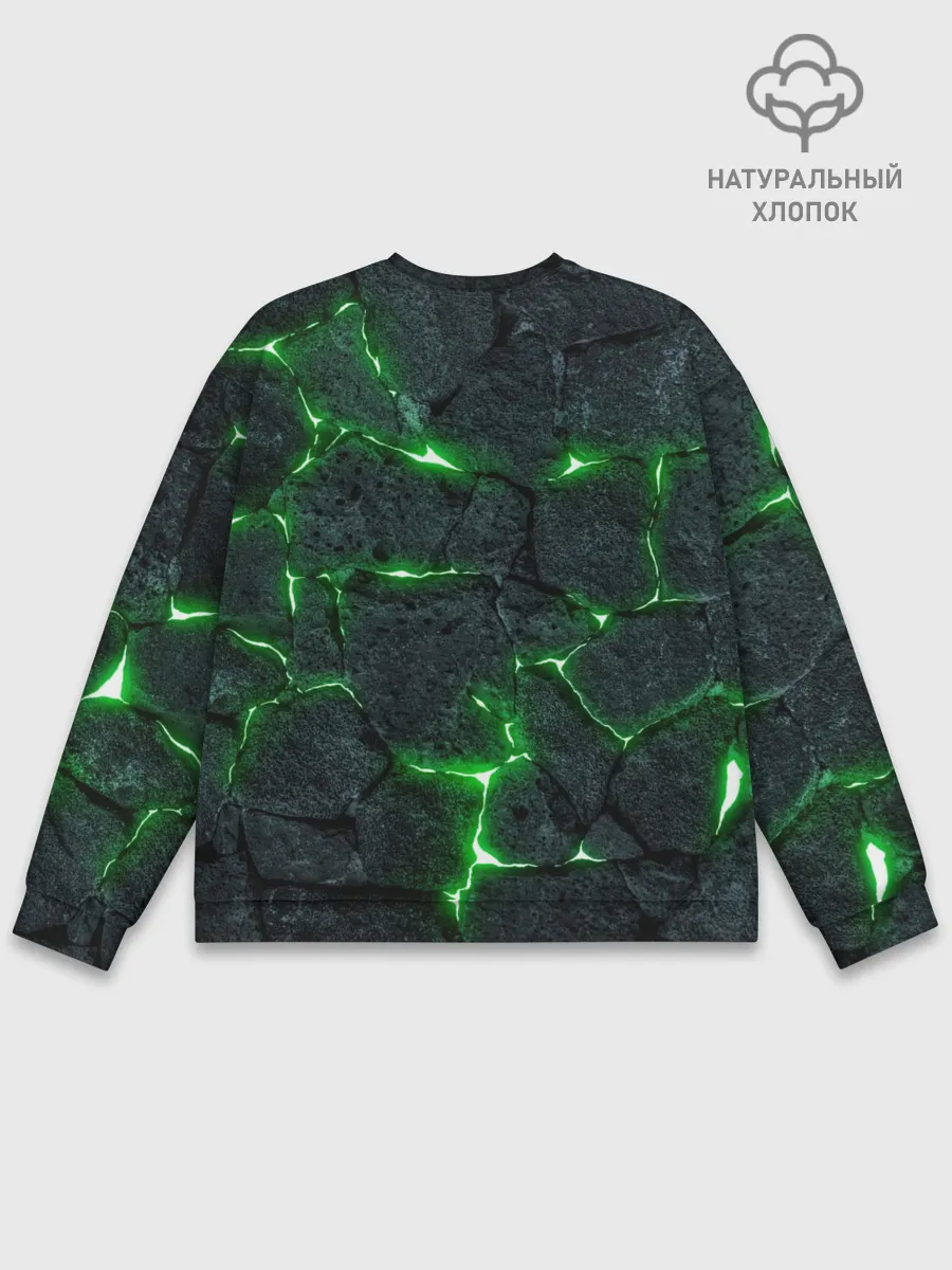 Мужской свитшот базовый / ЗЕЛЁНОЕ ИЗЛУЧЕНИЕ