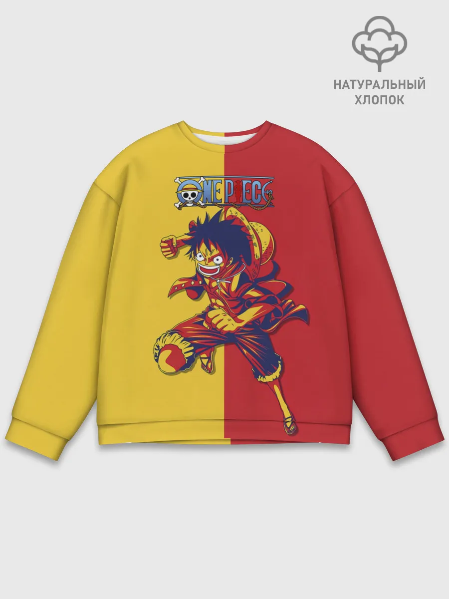 Мужской свитшот базовый / Удар Луффи | One Piece