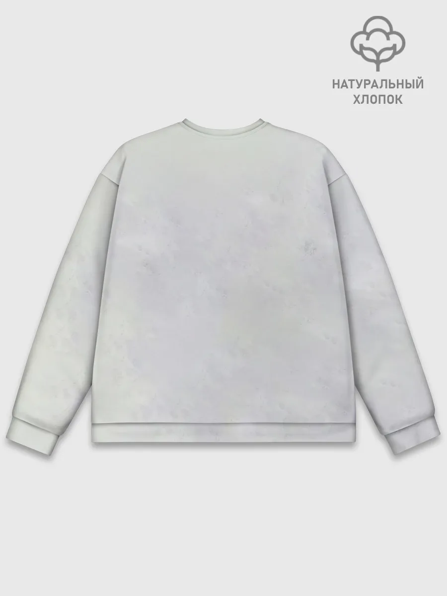 Мужской свитшот базовый / Пламенный резиновый Луффи | One Piece