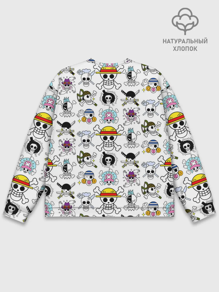 Мужской свитшот базовый / Веселые Роджеры пиратов Соломенной Шляпы