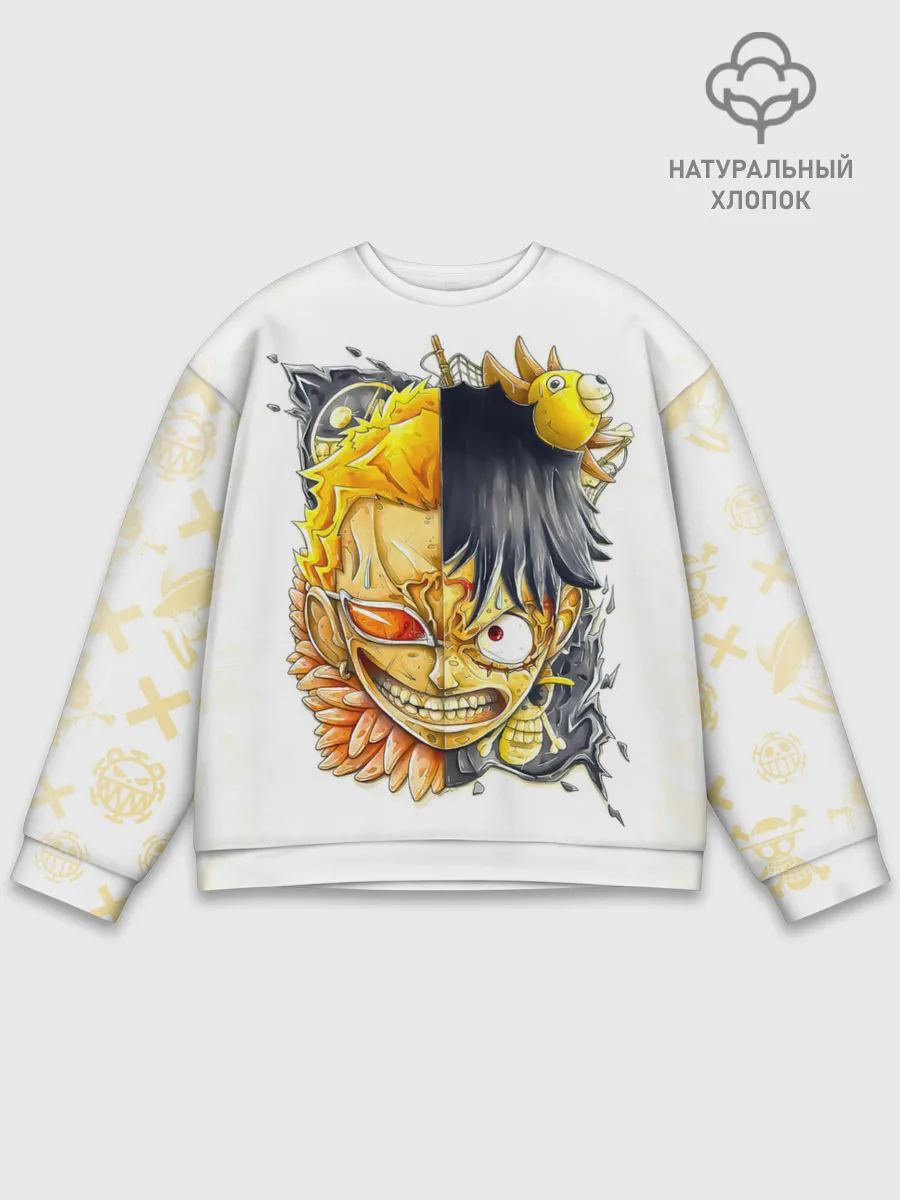 Мужской свитшот базовый / Донкихот vs Луффи | One Piece