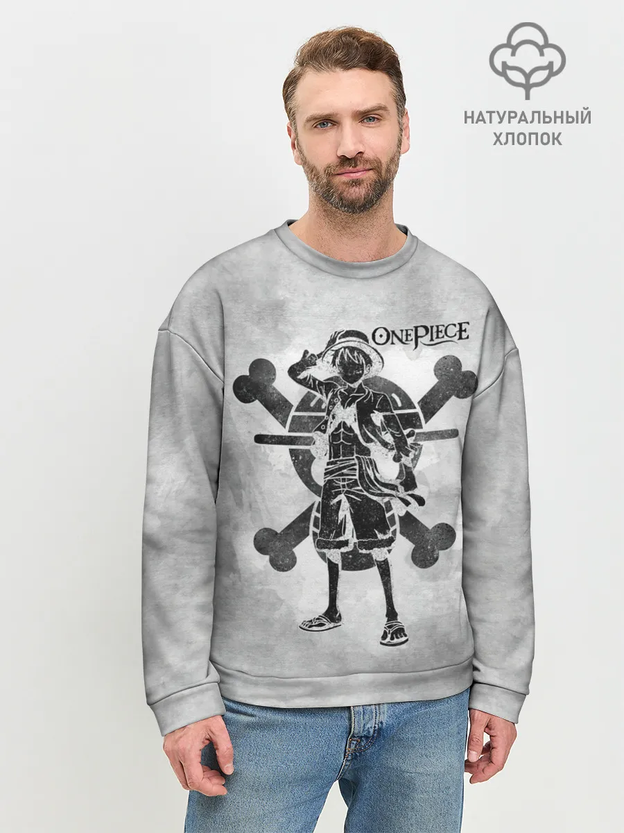 Мужской свитшот базовый / Манки Д. Луффи пират Соломенной Шляпы