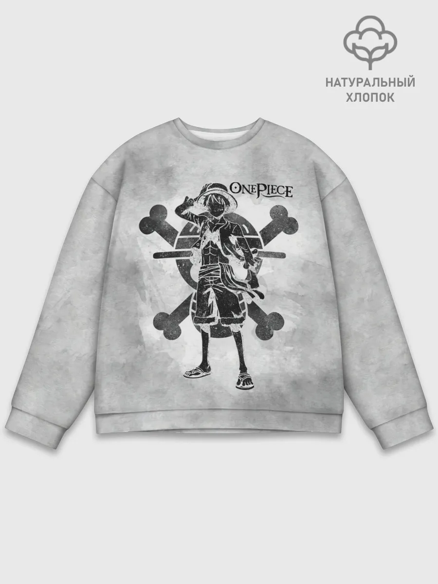 Мужской свитшот базовый / Манки Д. Луффи пират Соломенной Шляпы