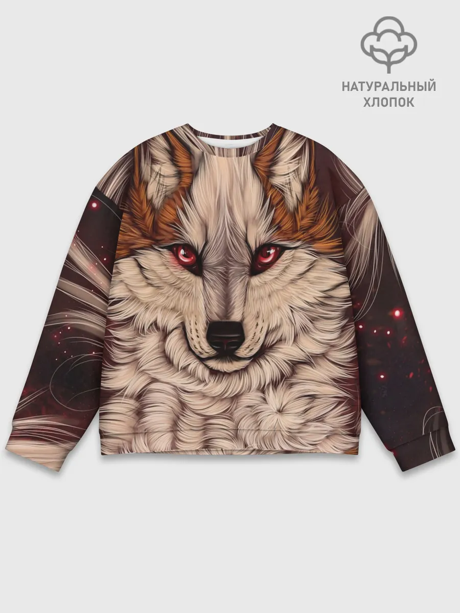 Мужской свитшот базовый / Красивая Волчица