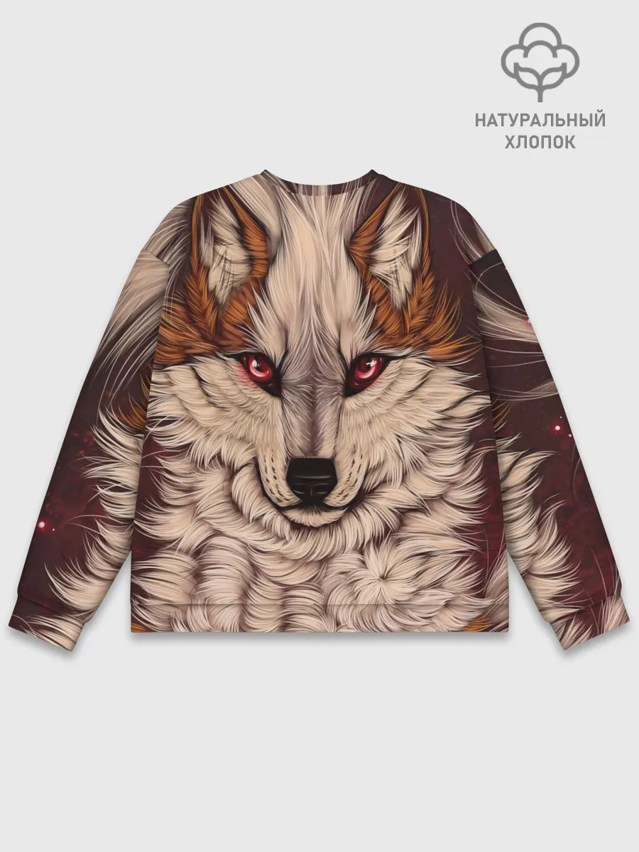 Мужской свитшот базовый / Красивая Волчица