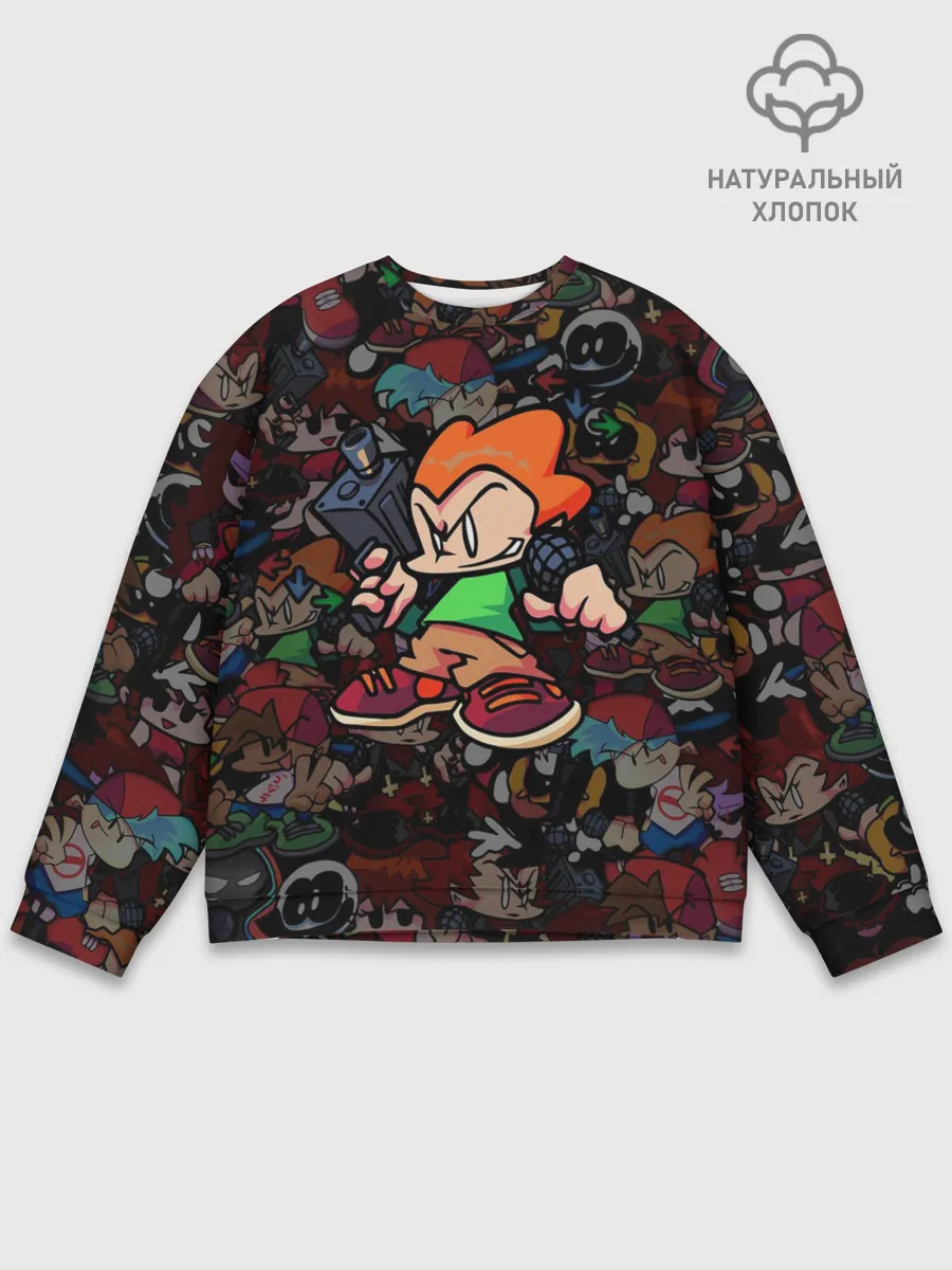 Мужской свитшот базовый / Friday Night Funkin Пико