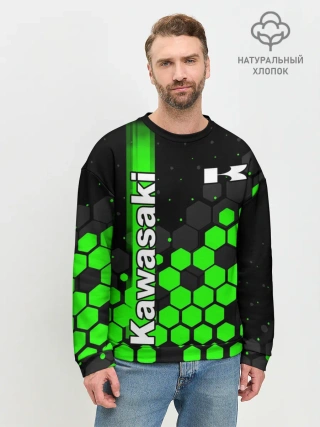 Мужской свитшот базовый / KAWASAKI / КАВАСАКИ