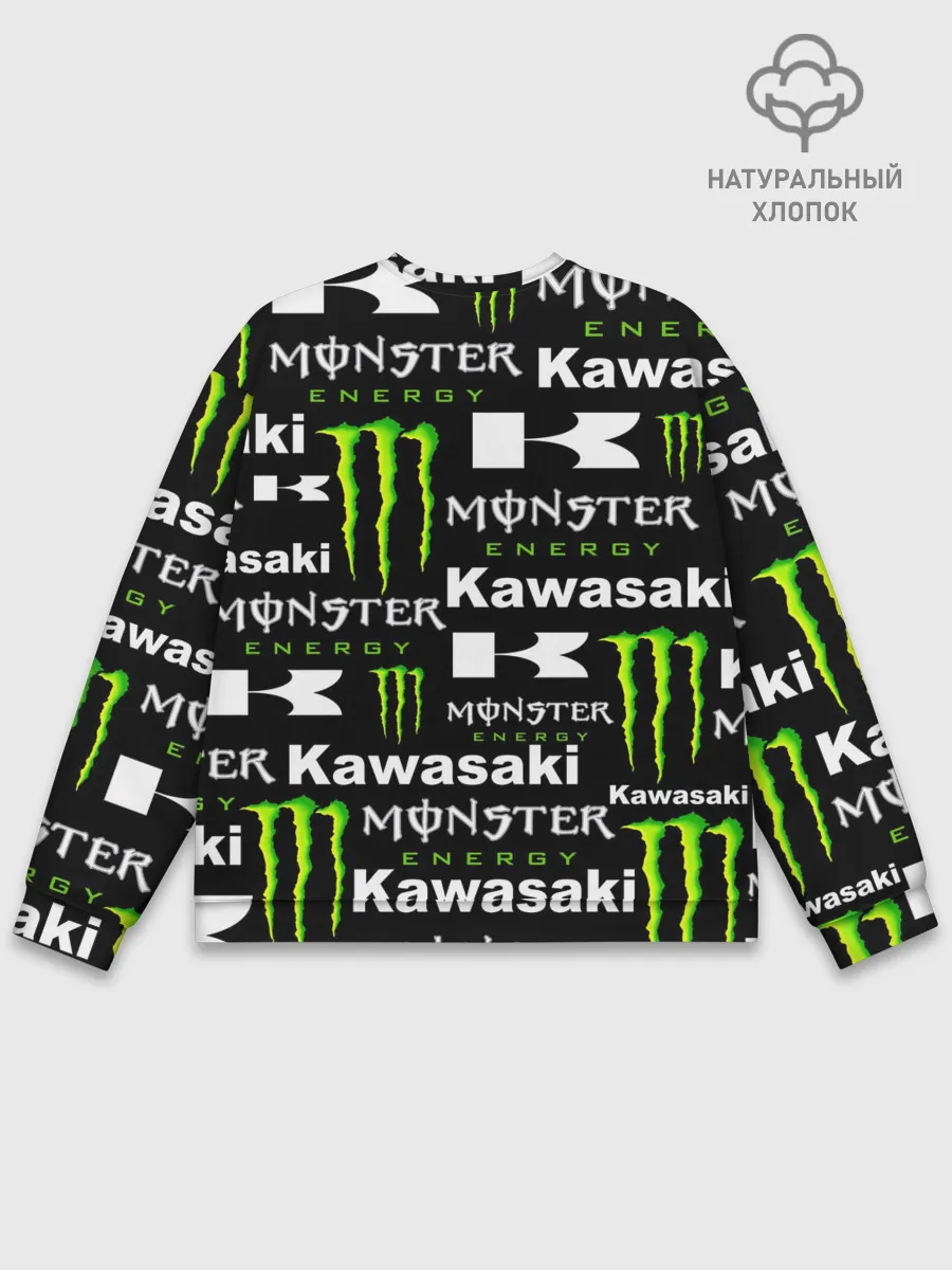 Мужской свитшот базовый / KAWASAKI X MONSTER ENERGY