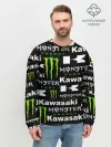Мужской свитшот базовый / KAWASAKI X MONSTER ENERGY