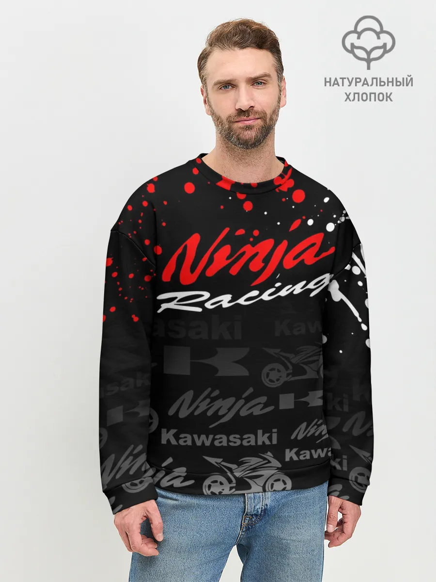 Мужской свитшот базовый / KAWASAKI NINJA / NINJA RACING
