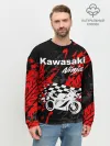 Мужской свитшот базовый / KAWASAKI NINJA / КАВАСАКИ