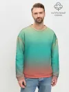 Мужской свитшот базовый / Красно-бирюзовый градиент
