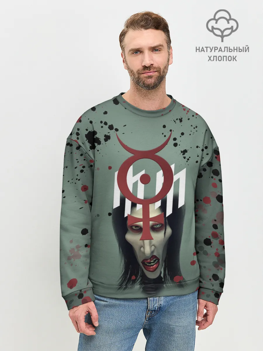 Мужской свитшот базовый / Marilyn Manson | Мерилин Мэнсон
