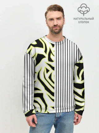 Мужской свитшот базовый / Зебра