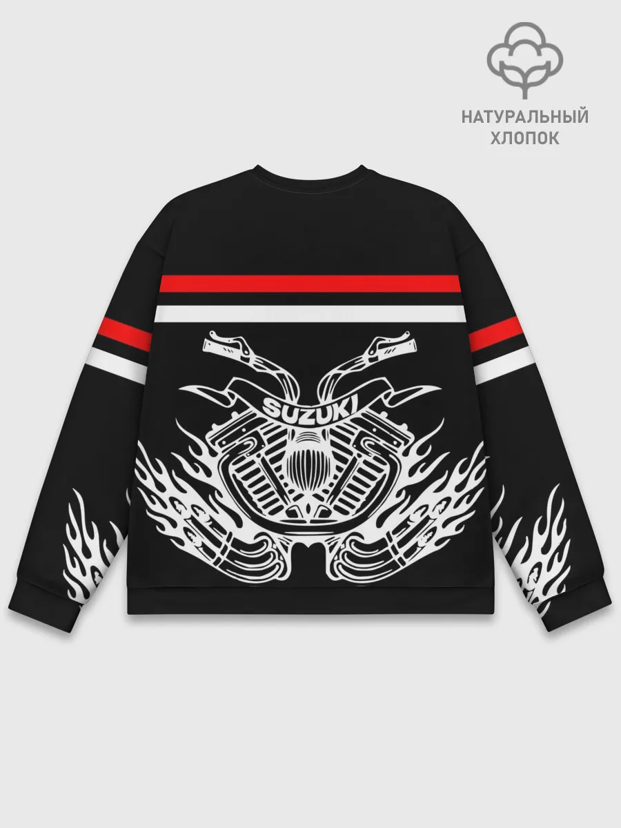 Мужской свитшот базовый / SUZUKI / СУЗУКИ / BIKER