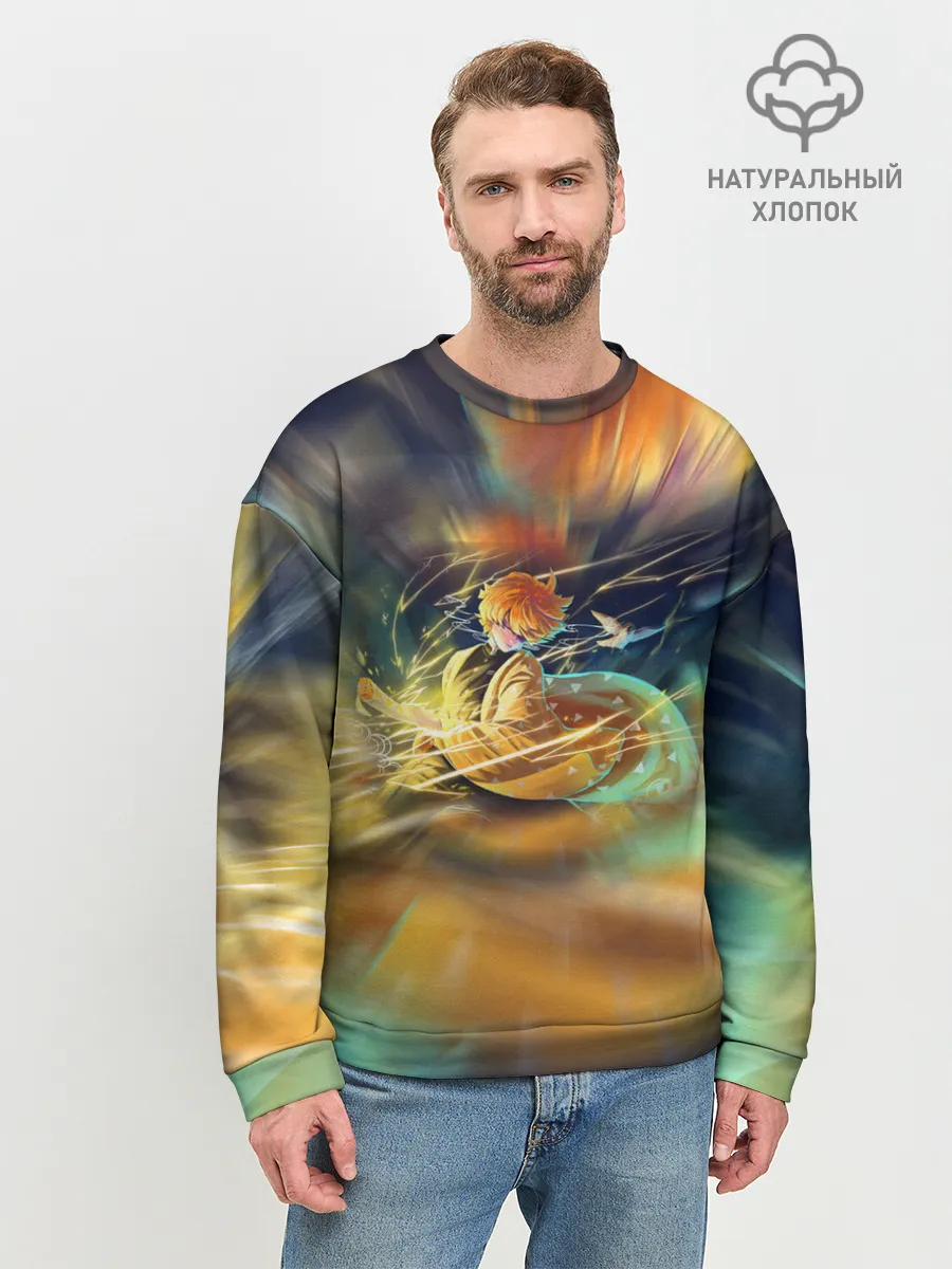 Мужской свитшот базовый / ZENITSU | ЗЕНИТСУ | DEMON SLAYER