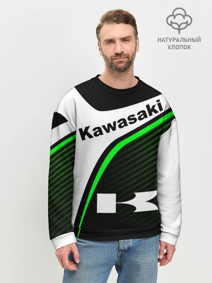Мужской свитшот базовый / KAWASAKI / КАВАСАКИ / SPORT