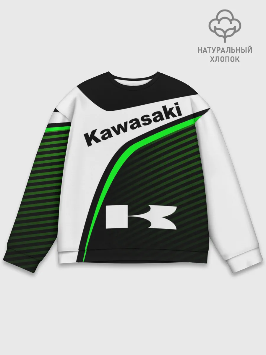 Мужской свитшот базовый / KAWASAKI / КАВАСАКИ / SPORT
