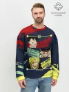 Мужской свитшот базовый / Луффи, Зоро и Санджи One Piece